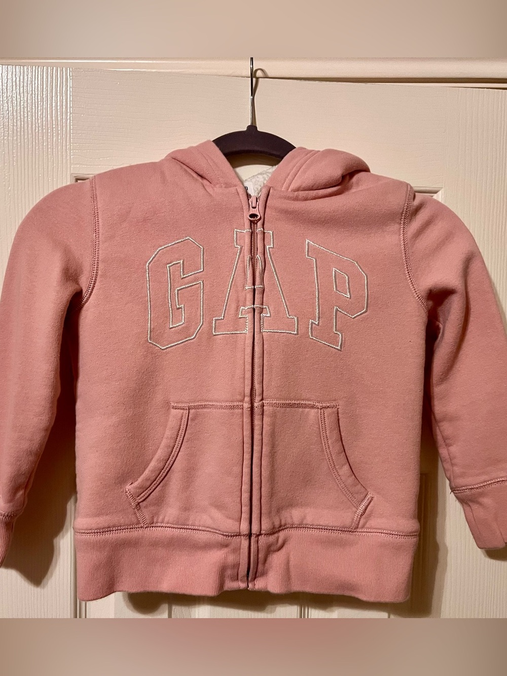 GAP Girls Dusty Pink Full-Zip Hoodie
